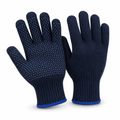 96 Pieces Knitted Grip Work Gloveses, Navy Blue, 24 cm, 1 Pair
