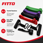 48 Pieces Resistance Bands Set, 4-Piece Home Workout Kit with Handles and Attachment Straps