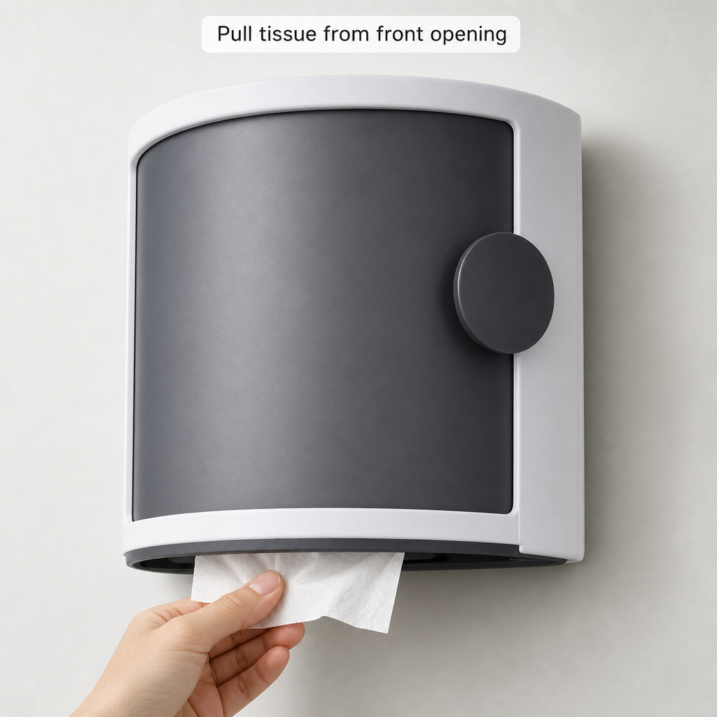96 Pieces Wall-Mounted Tissue Dispensers, Grey and White, 1 Piece