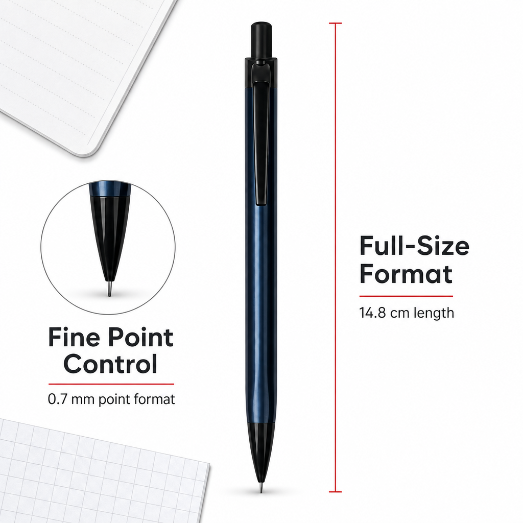 48 Pieces Mechanical Pencils 0.7 mm, Dark Colour Barrel, 14.8 cm, Single Pencil