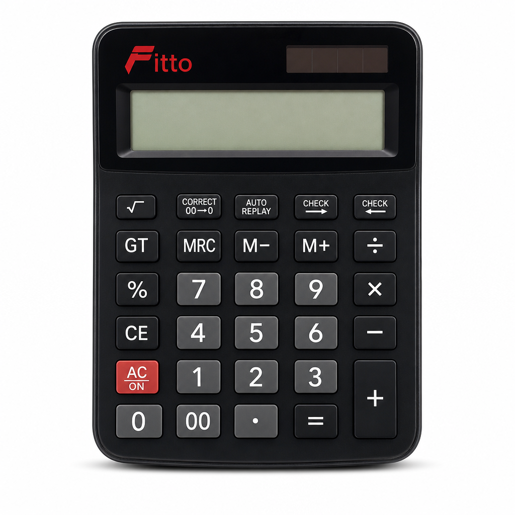 96 Pieces Calculators, Black And White 12-Digit Electronic Calculator With 112-Step Check And Dual Power, 1 Piece
