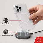 96 Pieces Crystal Clear Magnetic Phone Cases for iPhone 13 Pro, Magnetic Ring for Wireless Charging, Raised Camera Protection