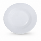 96 Pieces Opal Glass Dinner Plate, 10 Inch, White Round Tablewares