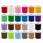 48 Pieces Jute Rope, Assorted Colours, 10 m per Roll, 24 Rolls for Crafting and Decorative Projects