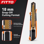 96 Pieces Utility Knives, 18 mm Heavy-Duty Snap-Off Cutter, Orange and Black, 1 Piece