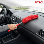 96 Pieces Car Duster, Microfiber Chenille Cleaning Brush with Extendable Handle, Red, 65 cm