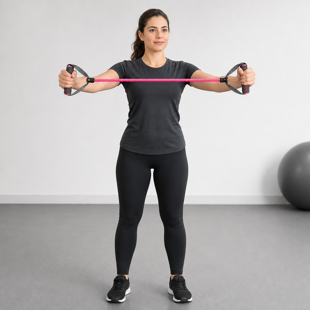 96 Pieces Resistance Bands with Handles, Small Pink Toning Tube for Home Exercise and Strength Training
