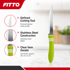 96 Pieces Stainless Steel Kitchen Knives with Green Handle, 30 cm