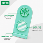 120 Pieces 2-in-1 Egg Separator and Slicer, Green Plastic Kitchen Tool