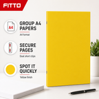 144 Pieces Yellow A4 Dual Short Strong Clip File, 1 Piece
