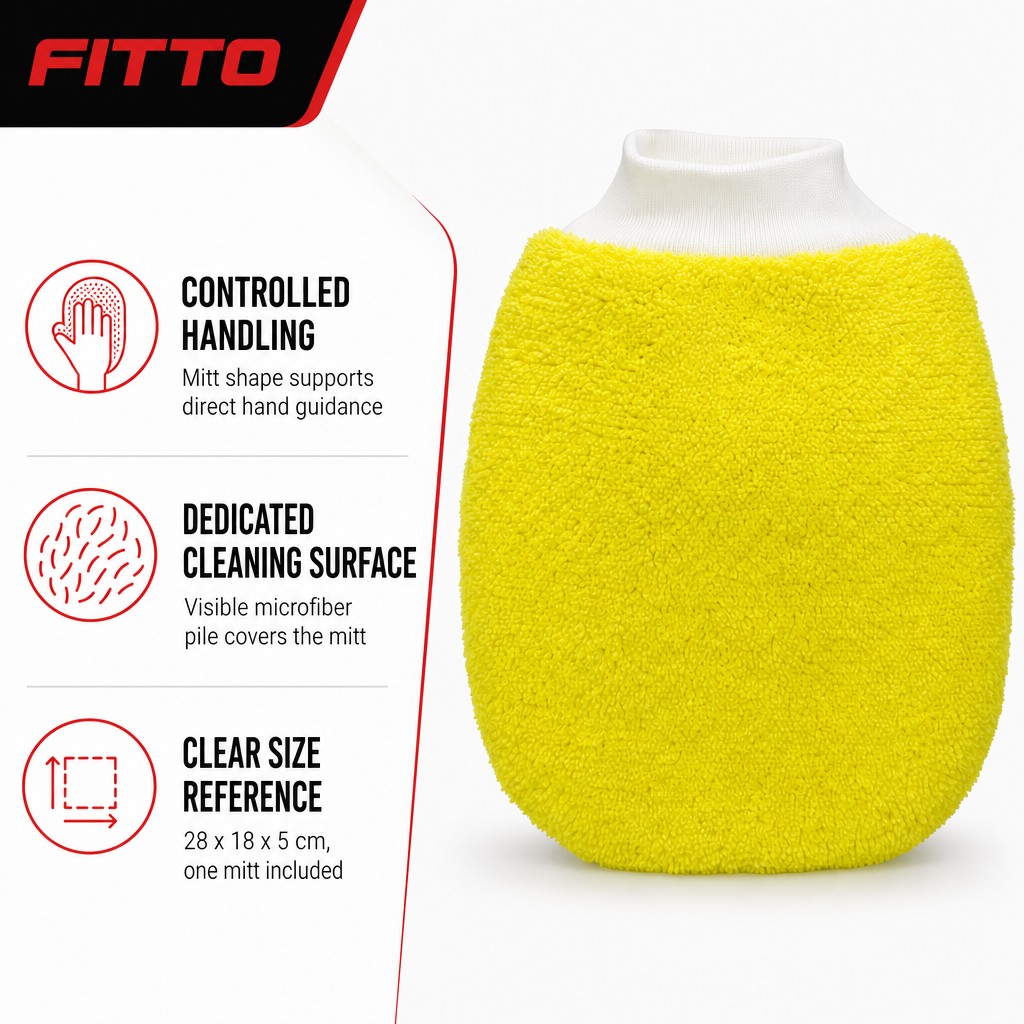 120 Pieces Microfiber Car Wash Mitt, Yellow, 28 x 18 cm