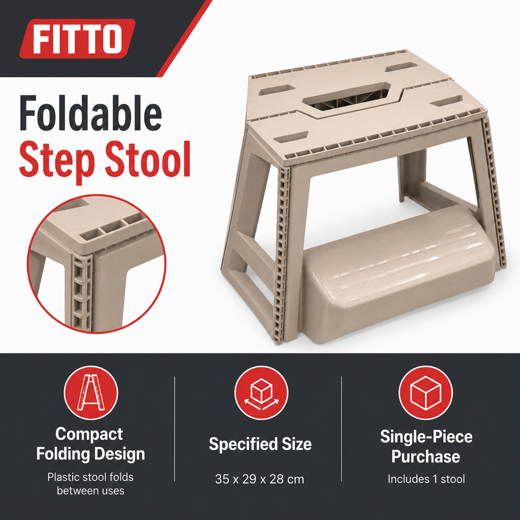 72 Pieces Foldable Plastic Step Stool, Assorted Colour, 35 x 29 x 28 cm, 1 Piece
