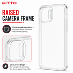 144 Pieces Crystal Clear Phone Cases with Raised Camera Frame for Specified Phone Version