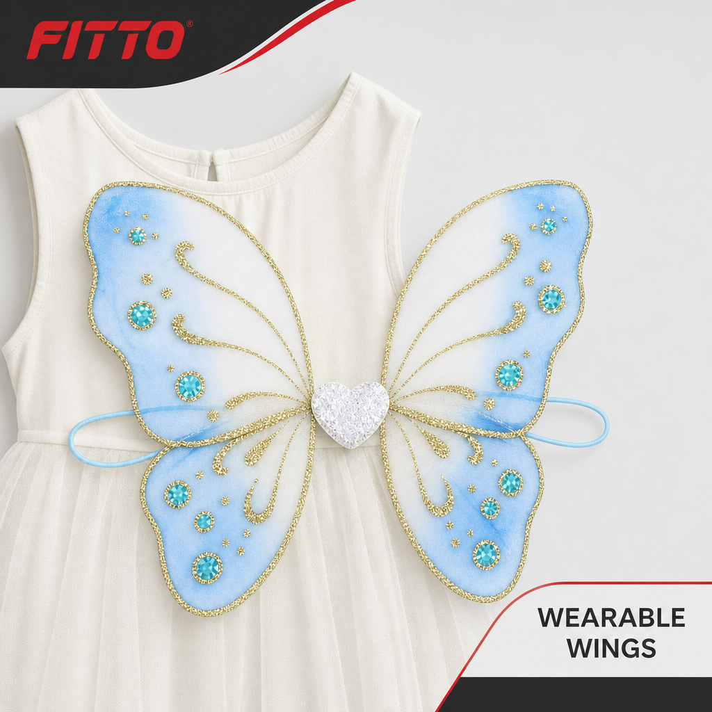 96 Pieces Butterfly Wings Costume Accessory, Assorted Colour, 43 x 39 cm, 1 Piece
