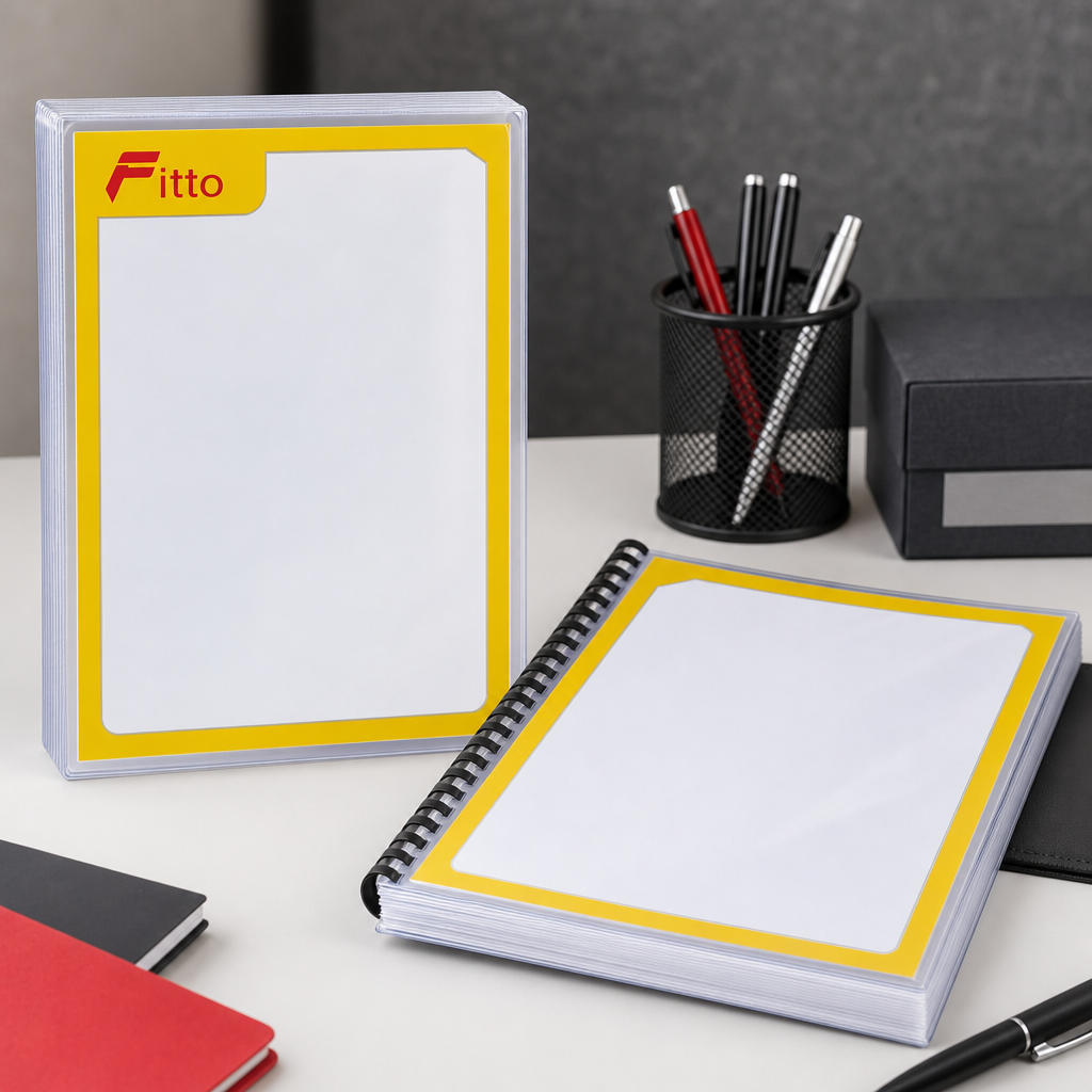 96 Pieces Plastic Binding Covers, A4 210 x 297 mm, 200 Micron Clear, 100-Pack