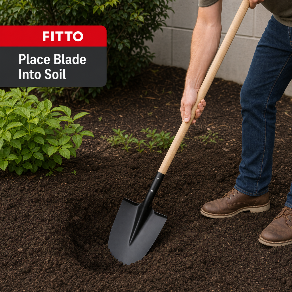 96 Pieces Long-Handle Garden Digging Shovel, 122 cm, Black and Natural Wood, 1 Piece