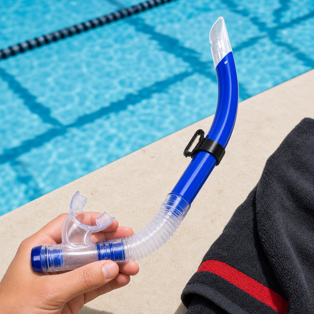 96 Pieces Swimming Snorkel with Mouthpiece, Blue, 45 cm