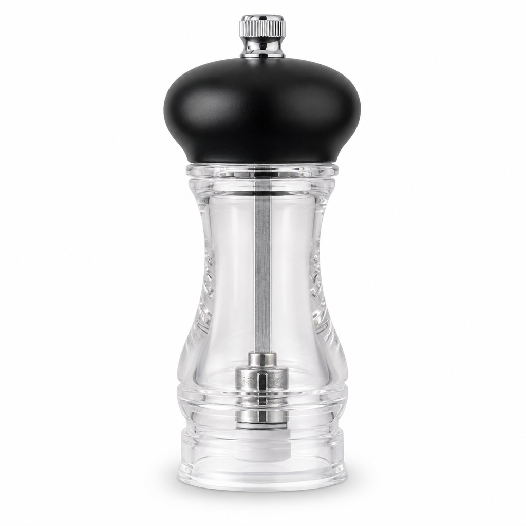 120 Pieces Manual Spice Grinder, Clear and Black, Single Piece