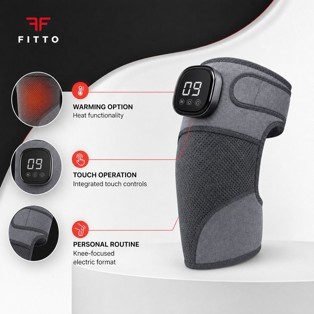 60 Pieces Grey Electric Knee Massager with Heat and Touch Controls, 1 Piece