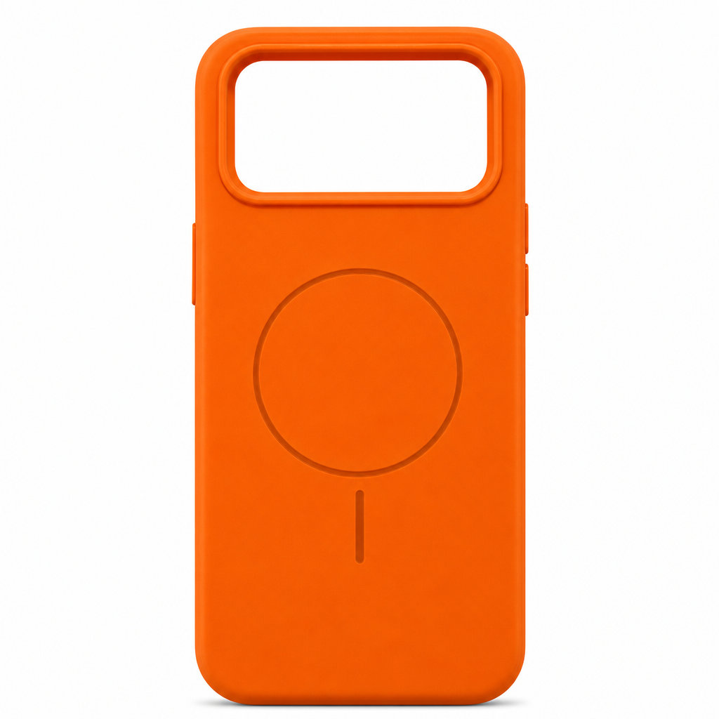 120 Pieces Silicone Magnetic Phone Cases with Raised Camera Protection, Orange