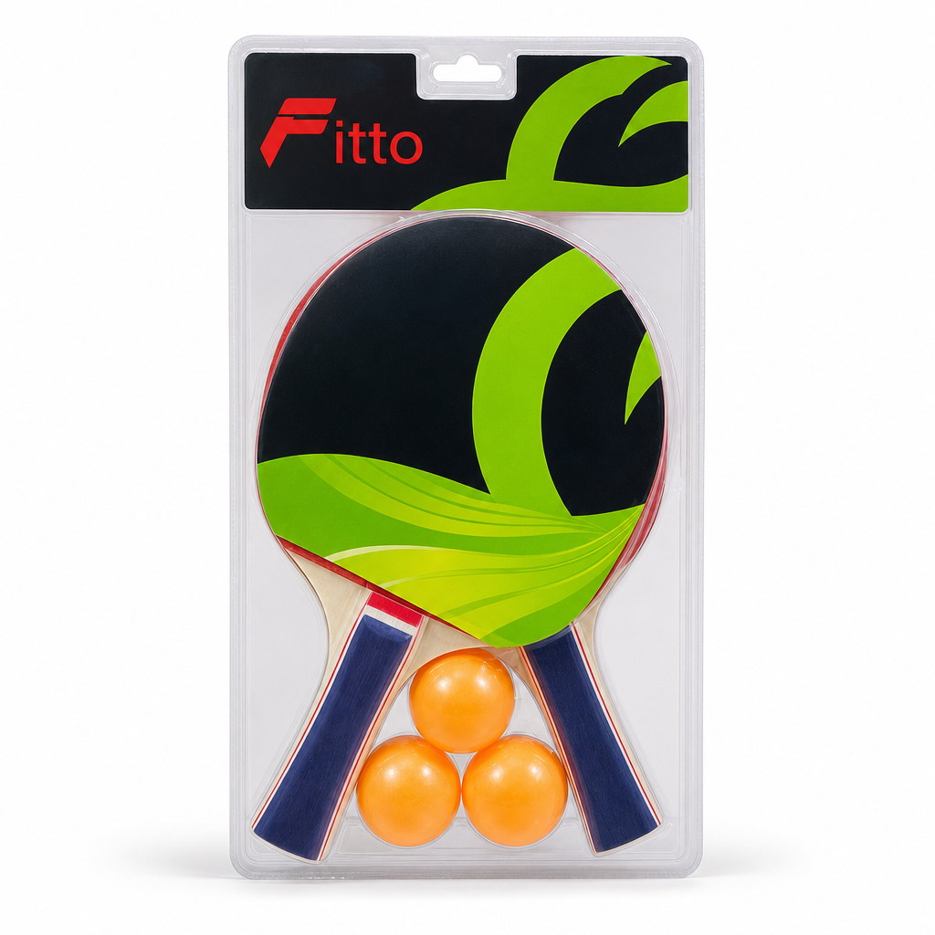 96 Pieces Table Tennis Racket Set with Balls, Green and Orange, 1 Set