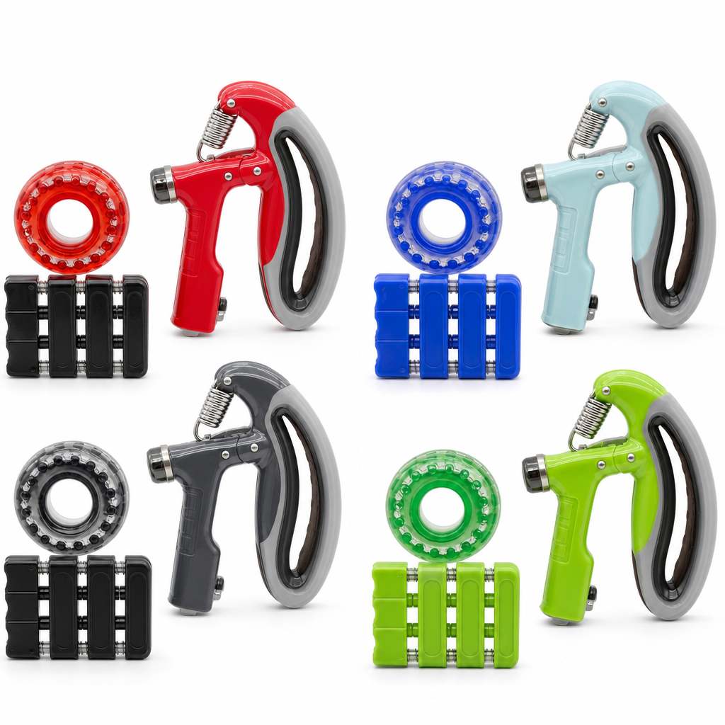 96 Pieces Hand Grip Strengthener Set, 5-Piece Hand Exerciser Kit for Grip and Forearm Training