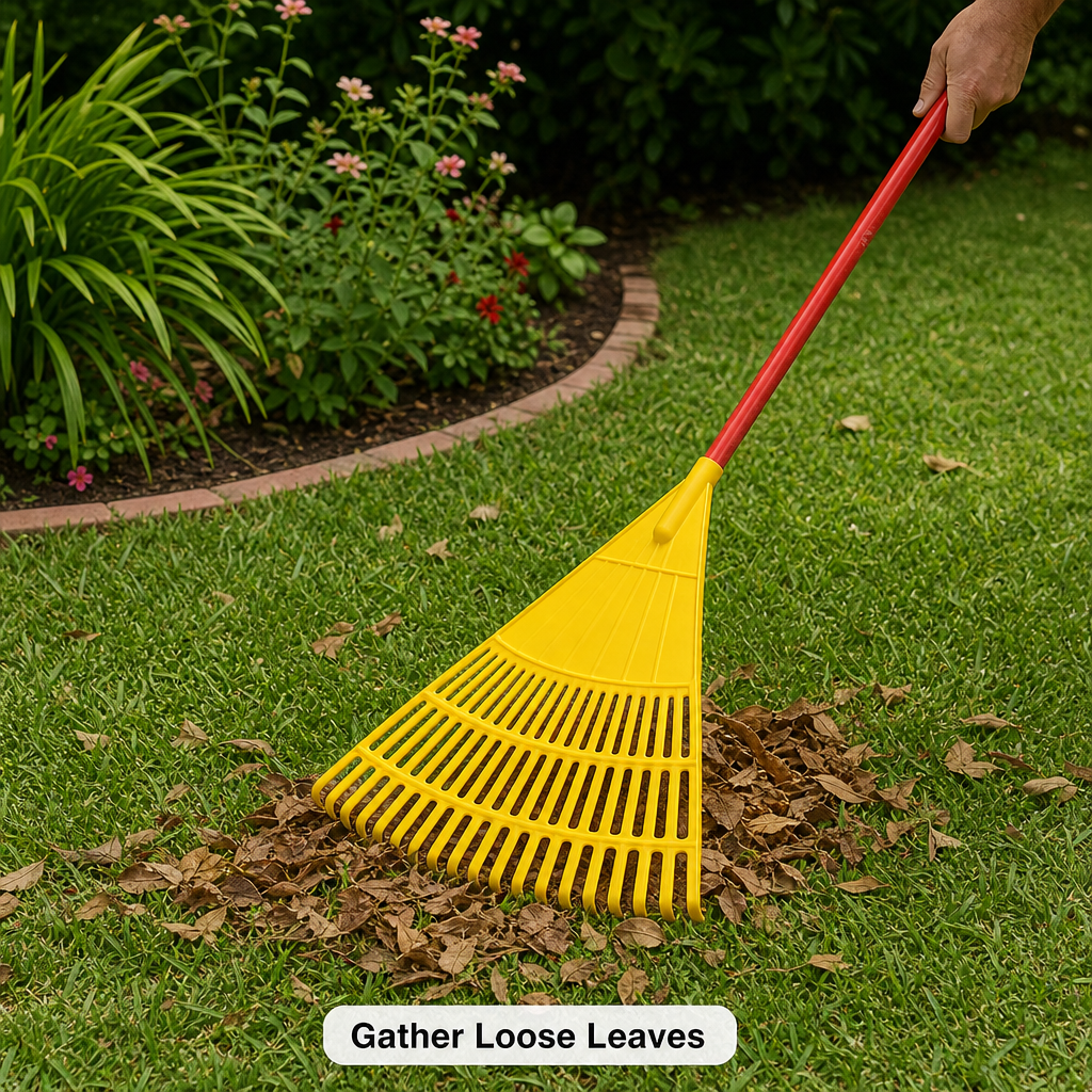 96 Pieces Wide Plastic Leaf Rake, 152 cm Overall, Yellow and Red, 1 Piece