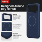 120 Pieces Magnetic Phone Cases with Raised Camera Protection for 15 Pro Model, Navy Blue
