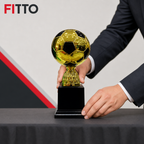 72 Pieces Plastic Football Trophy, Gold and Black Award Cup, 22 cm