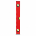 96 Pieces 50 cm Red Aluminum Spirit Level with 3 Vials and Integrated Measuring Scale