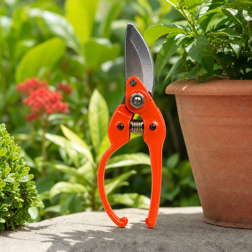96 Pieces Curved-Blade Pruning Shears, 8 Inch, Orange, 1 Piece