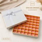 96 Pieces Silver Chocolate Box with 36 Compartments, 23 x 23 x 5 cm, 1 Piece
