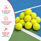 72 Pieces Tennis Balls, Yellow, 12 Pieces for Tennis Practice and Play
