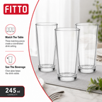 96 Pieces Glass Tumbler Set, 245 ml, Clear, 3 Pieces