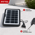 96 Pieces Solar Panels 6V 3.8W with Multi-Head USB Cable, Black, 1 Piece