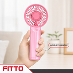96 Pieces Pink Mini Rechargeable Handheld Fan, USB Charging, Portable Personal Cooling, 1 Piece