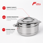 60 Pieces Stainless Steel Casserole With Lid, 1500 ml, Round Covered Cookwares With Side Handles