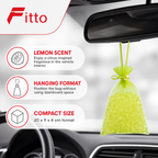 120 Pieces Car Air Fresheners, Lemon Scent, Hanging Fresh Bag, Green, 20 x 9 x 4 cm