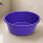120 Pieces Round Plastic Wash Basin, Size 9, Purple