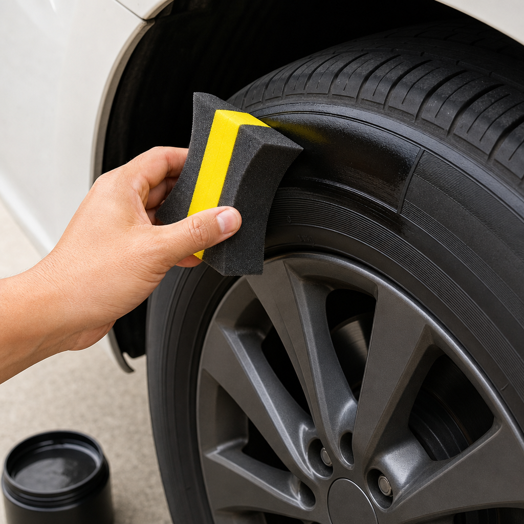 144 Pieces Tire Dressing Applicator Sponge, Foam Car Care Tool for Tire Sidewalls, 1 Piece, 18 x 14 x 6 cm