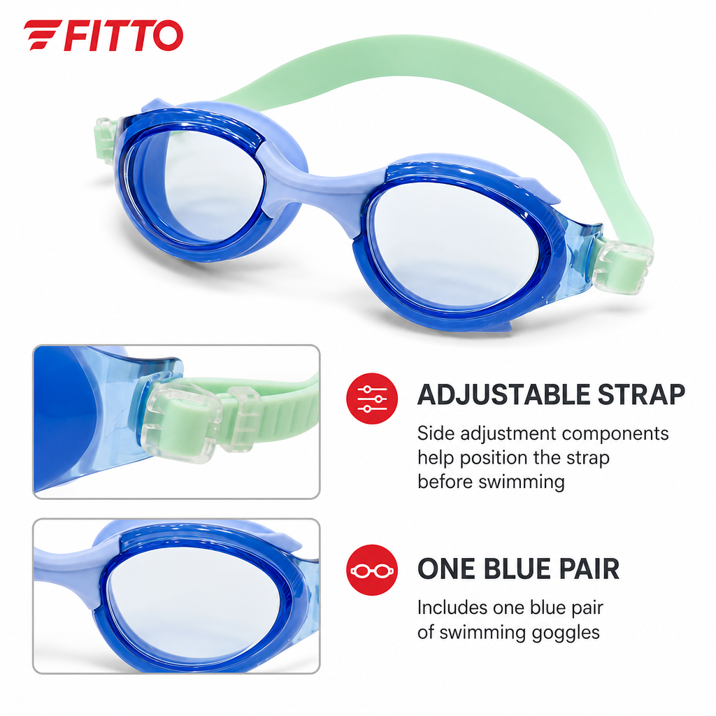 96 Pieces Swimming Goggles for Training, Blue, 1 Piece
