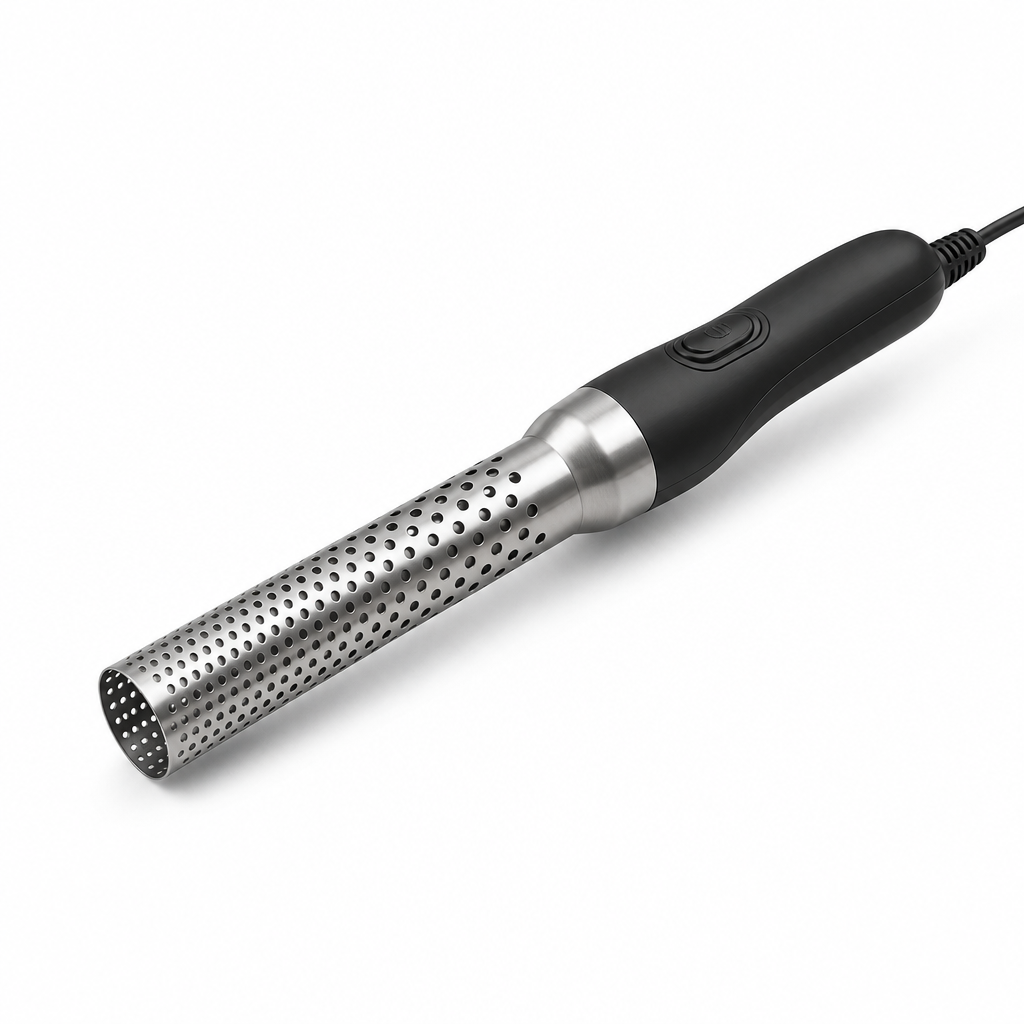 48 Pieces Electric BBQ Charcoal Fire Starter, Perforated Heat Barrel, Black and Silver, 45 cm, 1 Piece