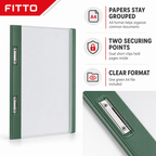 144 Pieces Green A4 Dual Short Strong Clip File, 1 Piece