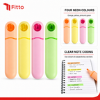 96 Pieces Astronaut Highlighter Markers, Neon Orange Yellow Pink Green, 4-Pack