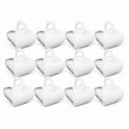 96 Pieces Candy Favor Boxes with Handles, White, 9.5 x 9.5 x 10 cm, 12 Pieces