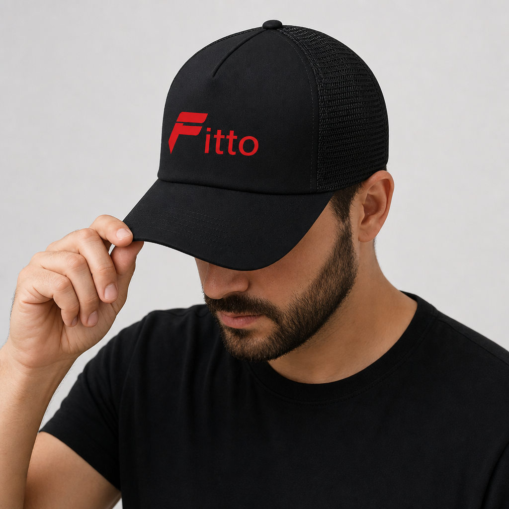 120 Pieces Black Mosque-Themed Trucker Cap with Embroidered Front Artwork, 1 Piece