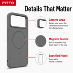 120 Pieces Silicone Magnetic Phone Cases with Raised Camera Protection for iPhone 17 Pro Max, Gray