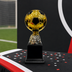 72 Pieces Plastic Football Trophy 18 cm Black and Gold Award Cup for Sports Recognition