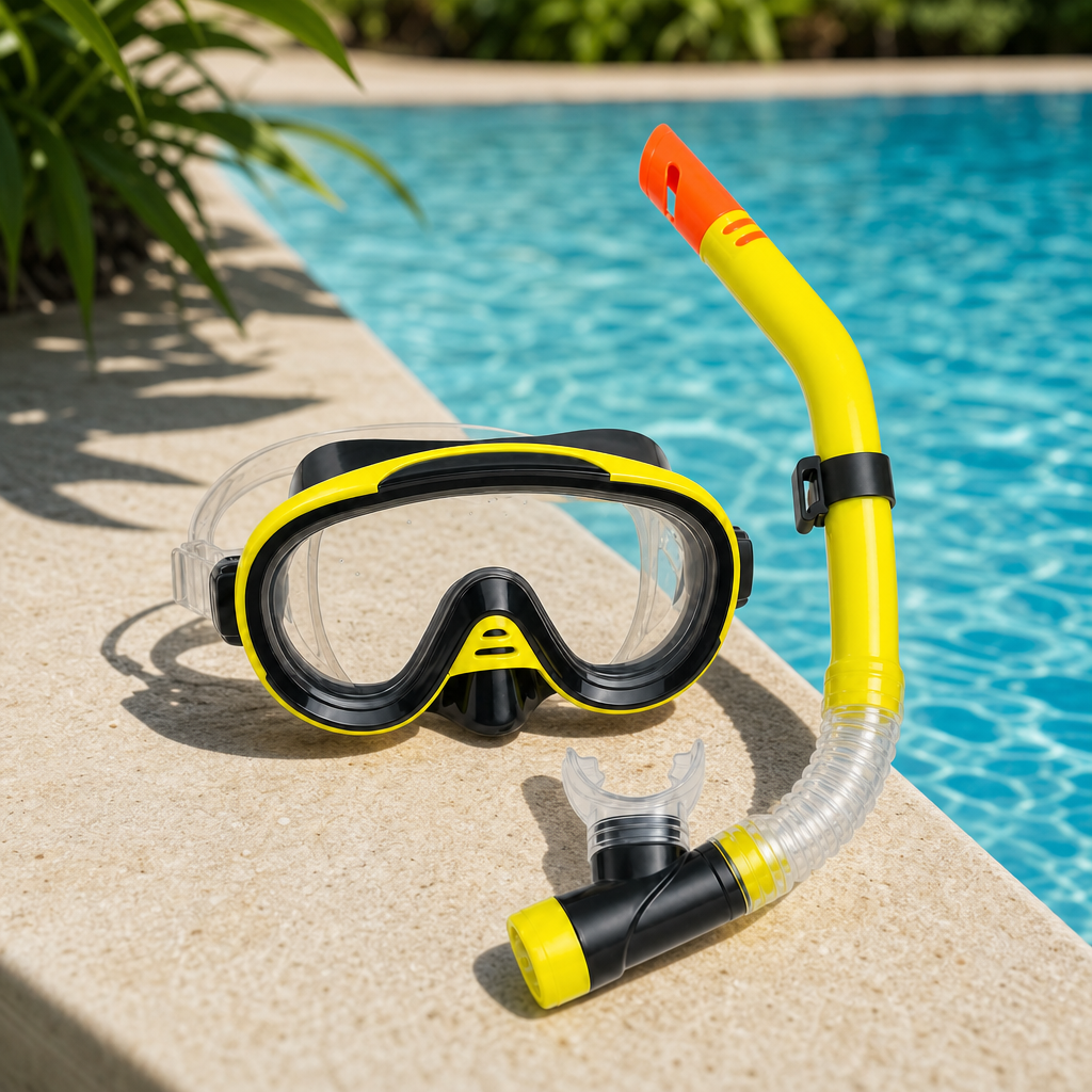 72 Pieces Swimming Mask and Snorkel Set, Yellow