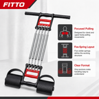 72 Pieces Chest Puller with 5 Resistance Springs, Hand Grips, Home Strength Training Equipment, Black and Red, 1 Piece